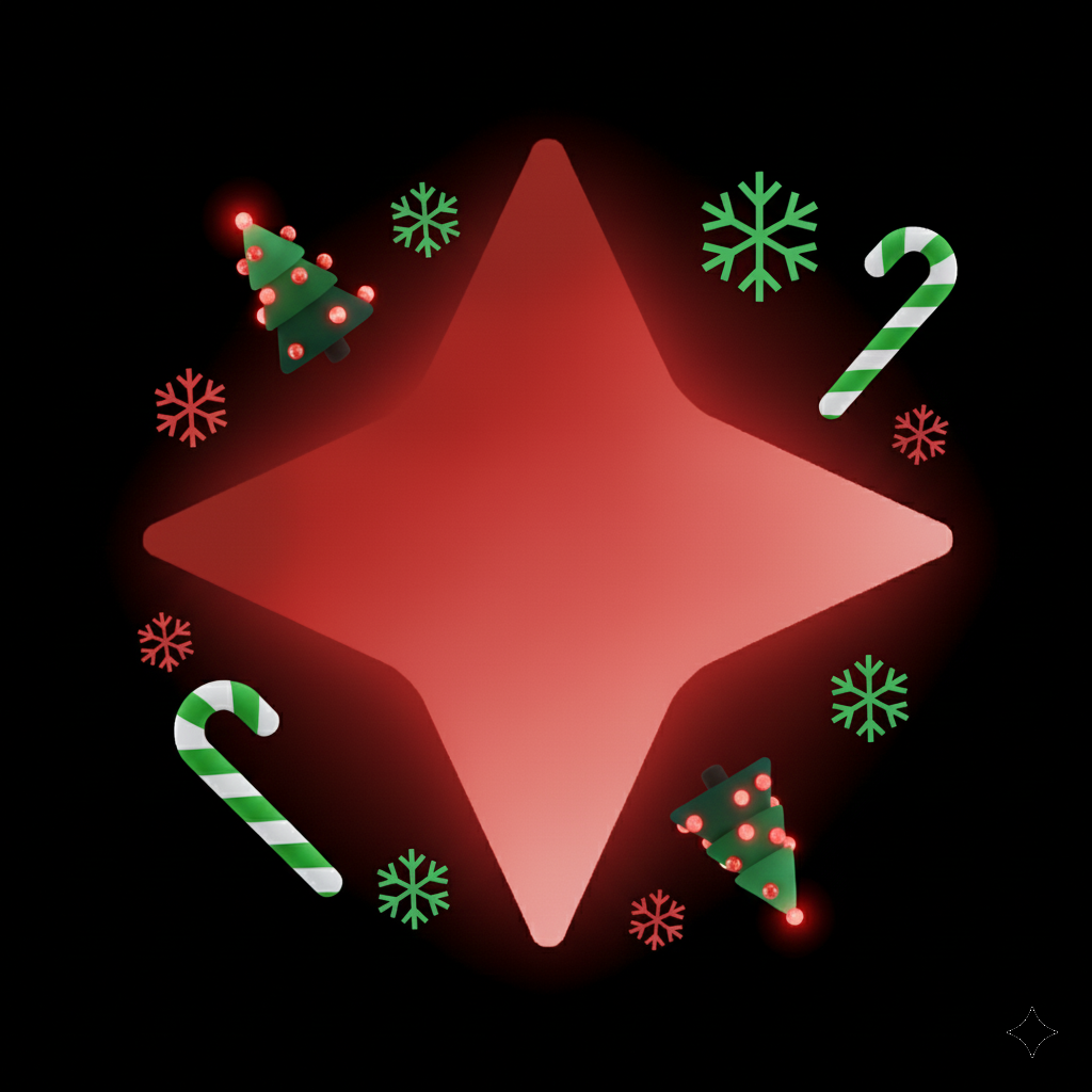 Logo Brighter Builds Noël avec halo